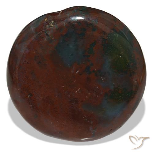 Eliotropio naturale verde da 40,45 ct, taglio rotondo, opaco