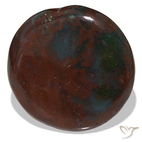 Eliotropio naturale verde da 40,45 ct, taglio rotondo, opaco