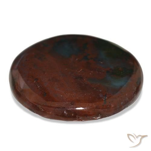 Eliotropio naturale verde da 40,45 ct, taglio rotondo, opaco