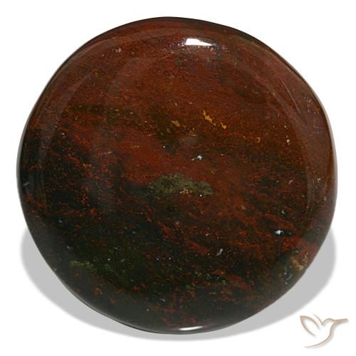 Eliotropio naturale verde da 39,86 ct, taglio rotondo, opaco