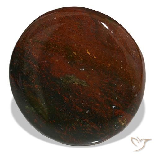Eliotropio naturale verde da 39,86 ct, taglio rotondo, opaco