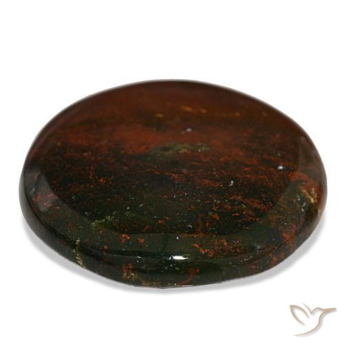 Eliotropio naturale verde da 39,86 ct, taglio rotondo, opaco