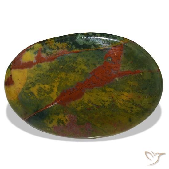 34.13ct verde eliotropio, ovale, opaco