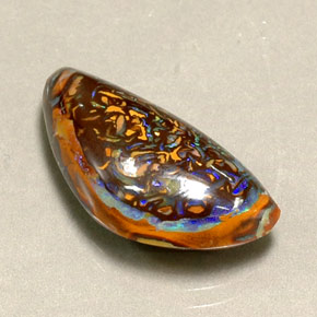 Opale boulder naturale multicolore da 10,16 ct, forma fantasia, opaco