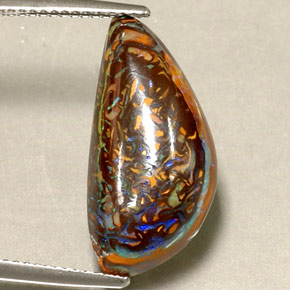Opale boulder naturale multicolore da 10,16 ct, forma fantasia, opaco