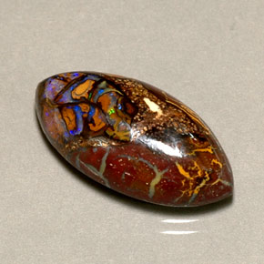 Opale boulder naturale multicolore da 10,92 ct, marchesa, opaco