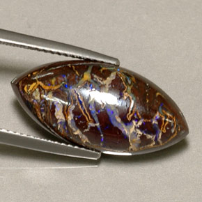 Opale boulder naturale multicolore da 12,35 ct, marchesa, opaco