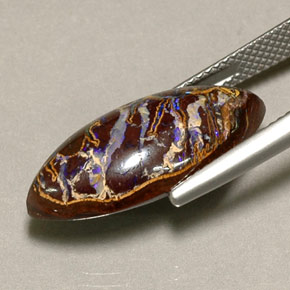 Opale boulder naturale multicolore da 12,35 ct, marchesa, opaco