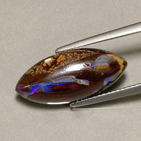 Opale boulder naturale multicolore da 6,17 ct, marchesa, opaco