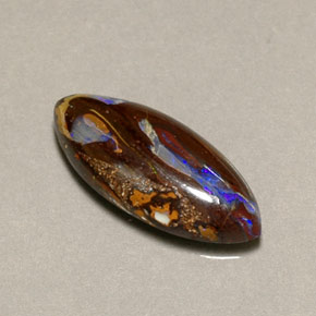 Opale boulder naturale multicolore da 6,17 ct, marchesa, opaco