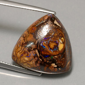 Opale masso Multicolore naturale da 17.44 ct, Taglio trillion, Opaco