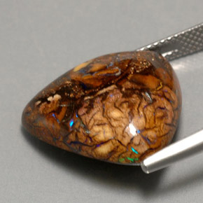 Opale masso Multicolore naturale da 17.44 ct, Taglio trillion, Opaco