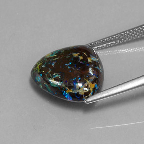 Opale boulder naturale multicolore da 7,96 ct, trillion, opaco