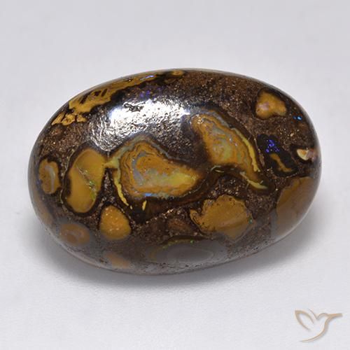 13.14ct Naturale Multicolore Opale masso, Ovale, Opaco