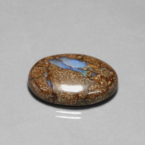 Opale boulder naturale multicolore da 20,02 ct, taglio ovale, opaco