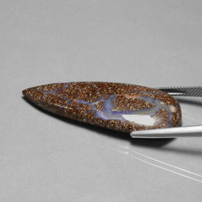 Opale boulder naturale multicolore da 26,52 ct, taglio a pera, opaco