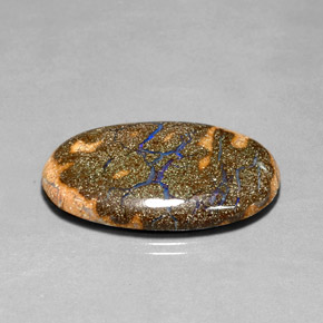 Opale boulder naturale multicolore da 30,86 ct, taglio ovale, opaco
