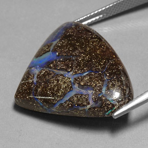 Opale masso Multicolore naturale da 27.56 ct, Forma a pera, Opaco