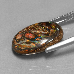 Opale masso Multicolore naturale da 10.67 ct, Taglio ovale, Opaco