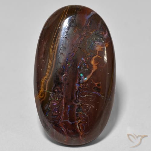 20.92ct Naturale Multicolore Opale masso, Ovale, Opaco