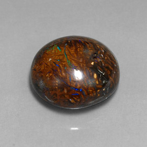 Opale boulder naturale multicolore da 19,70 ct, taglio ovale, opaco