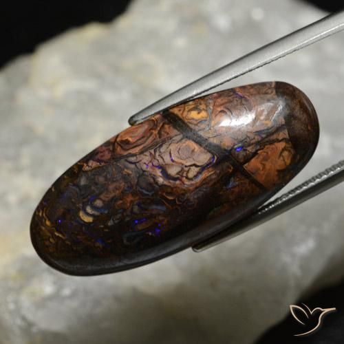 Opale masso Multicolore naturale da 32.39 ct, Ovale, Opaco