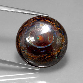 Opale masso Multicolore naturale da 18.71 ct, Taglio rotondo, Opaco