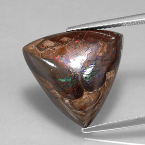 Opale masso Multicolore naturale da 13.66 ct, Taglio trillion, Opaco