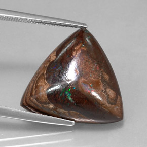 Opale masso Multicolore naturale da 13.66 ct, Taglio trillion, Opaco