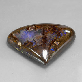 Opale boulder naturale multicolore da 22,51 ct, taglio a pera, opaco