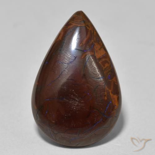 8.60ct Naturale Multicolore Opale masso, Forma a pera, Opaco