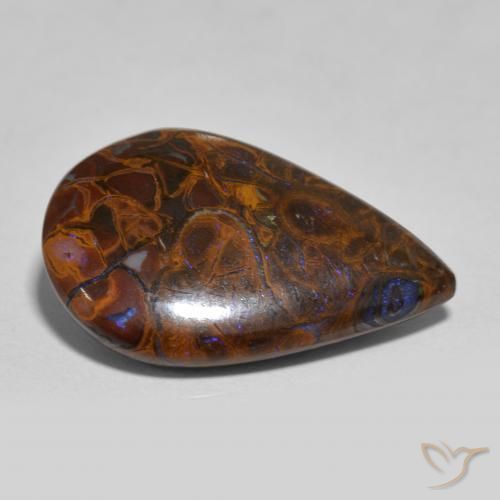 Opale masso Multicolore naturale da 8.60 ct, Forma a pera, Opaco