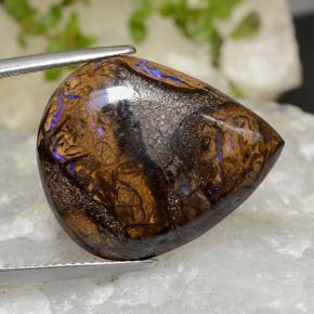 Opale boulder naturale multicolore da 20,90 ct, taglio a pera, opaco