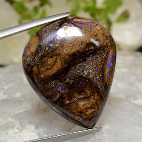 Opale boulder naturale multicolore da 20,90 ct, taglio a pera, opaco