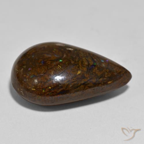 Opale masso Multicolore naturale da 26.23 ct, Forma a pera, Opaco