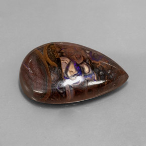 Opale masso Multicolore naturale da 21.51 ct, Forma a pera, Opaco