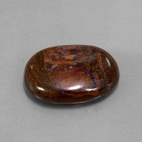 Opale boulder naturale multicolore da 21,10 ct, taglio ovale, opaco