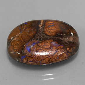 Opale boulder naturale multicolore da 20,19 ct, taglio ovale, opaco
