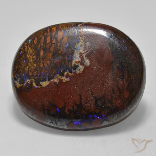 22.54ct Naturale Multicolore Opale masso, Ovale, Opaco