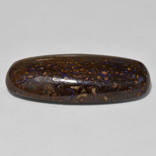Opale boulder naturale multicolore da 21,04 ct, taglio ovale, opaco