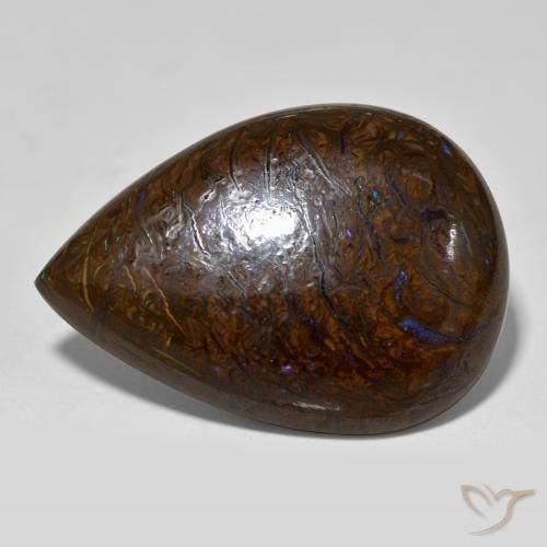 Opale masso Multicolore naturale da 28.03 ct, Forma a pera, Opaco