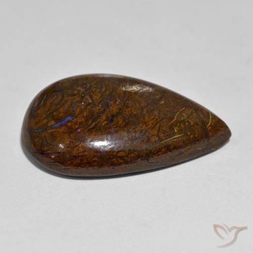 Opale masso Multicolore naturale da 28.03 ct, Forma a pera, Opaco