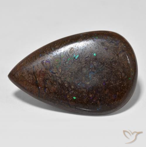 Opale masso Multicolore naturale da 21.46 ct, Forma a pera, Opaco