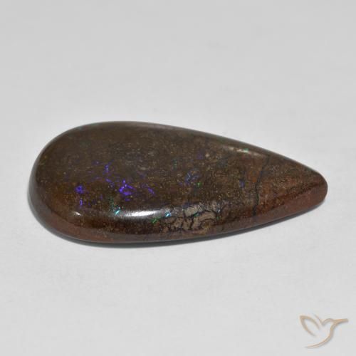 Opale masso Multicolore naturale da 21.46 ct, Forma a pera, Opaco