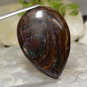 Opale masso Multicolore naturale da 31.20 ct, Forma a pera, Opaco