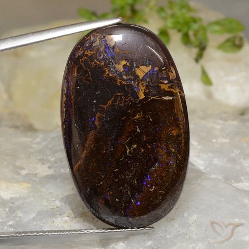 36.09ct Naturale Multicolore Opale masso, Ovale, Opaco