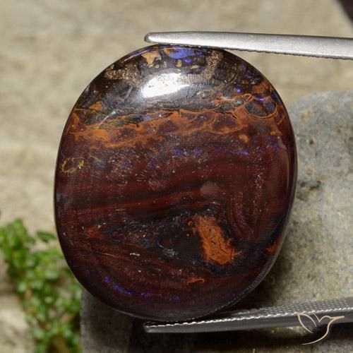 54.71ct Naturale Multicolore Opale masso, Ovale, Opaco