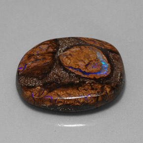 Opale boulder naturale multicolore da 20,58 ct, taglio a cuscino, opaco