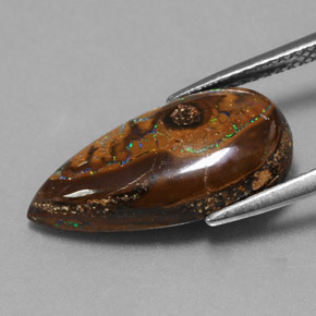 Opale masso Multicolore naturale da 6.34 ct, Forma a pera, Opaco