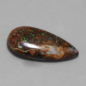 Opale masso Multicolore naturale da 6.42 ct, Forma a pera, Opaco